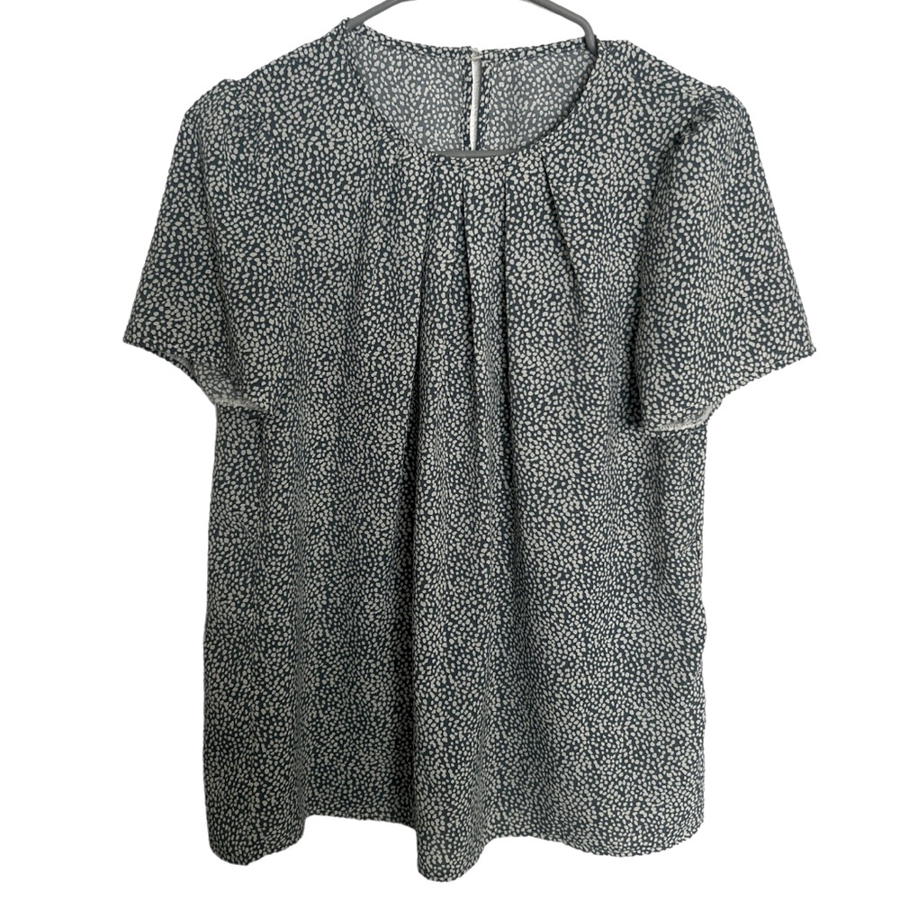 Spotted Short Sleeve Blouse